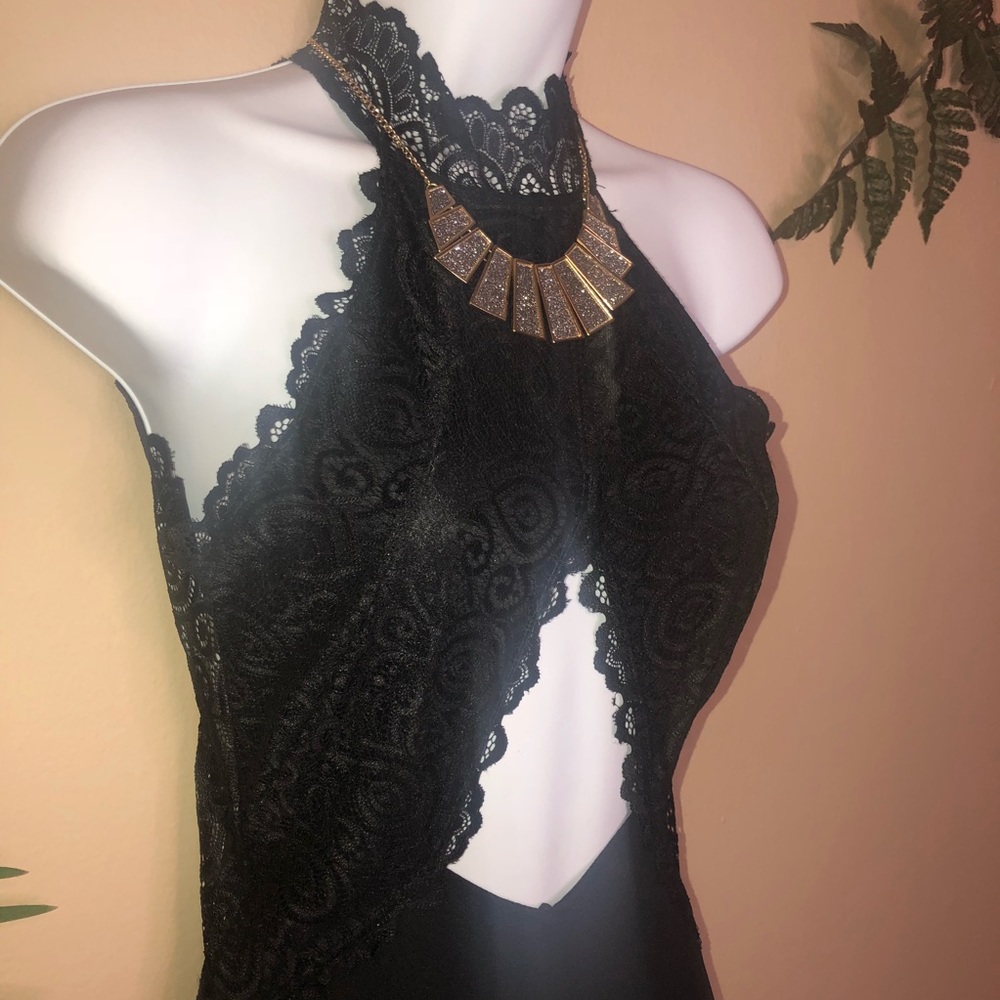 Halter little black dress